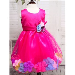 01297 Платье"Цветы" яр.розовый