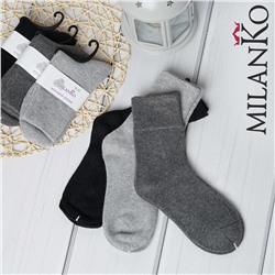 Женские шерстяные носки (чёрный, серый) MilanKo N-313