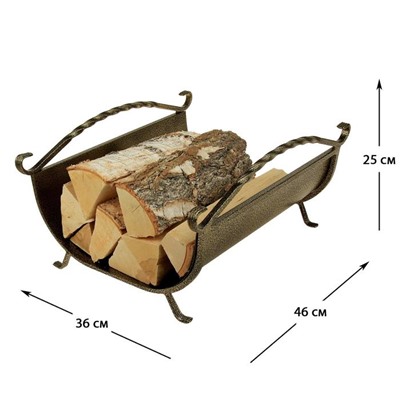 Дровница с поддоном,  46х36х25 см