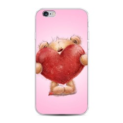 Силиконовый чехол Мишка с сердцем 5 на iPhone 6S