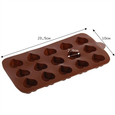 Форма для льда и шоколада Сердцеедка 15 ячеек