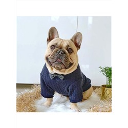1 Stück Neues Herbst- Und Winterhaustier-sweatshirt, Modische Fliege Beagle & Pug Kleidung, Hund Hochzeits-outfit, Fliege Gestrickter Pullover, Katzen- Und Hund-shirt