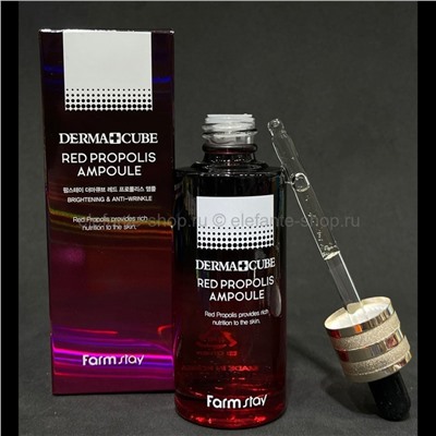 Ампульная сыворотка FarmStay Derma Cube Red Propolis Ampoule 55ml (125)