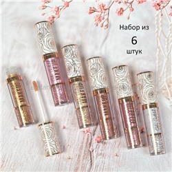 Перламутровые жидкие тени для век Color Castle Make Up 6 штук