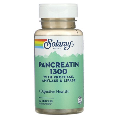 Solaray Панкреатин 1300 - 90 растительных капсул - Solaray
