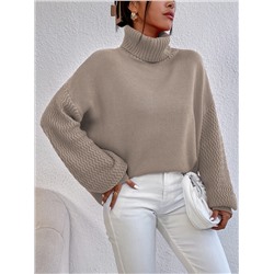 Pullover mit Rollkragen, Drop Shoulder