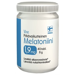 Vire мелатонин 1,9 г: удобная упаковка для путешествий 40 таб.