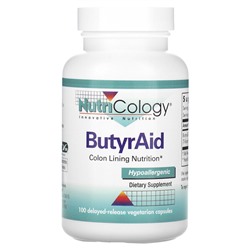 Nutricology ButyrAid - 100 капсул с замедленным высвобождением - Nutricology