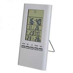 Часы метеостанция Perfeo PF-S3331F METEO", датчик ул. темп., влажность, серебристые (PF_A4603)"