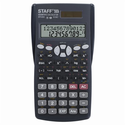 Калькулятор инженерный двухстрочный STAFF STF-810 (161х85 мм), 240 функций, 10+2 разрядов, 250280