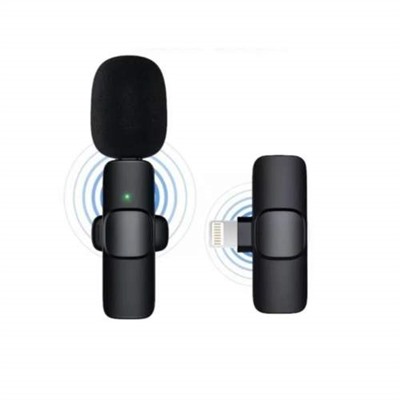 Микрофон прищепка петличный беспроводной для Apple K9 1 микрофон