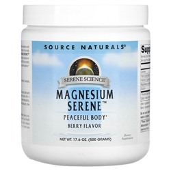 Source Naturals Magnesium Serene, ягодный вкус, 17,6 унций. (500 г)