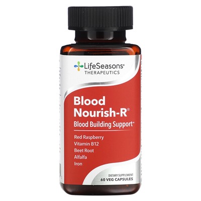 LifeSeasons Blood Nourish-R - Комплекс для поддержки формирования крови - 60 вегетарианских капсул - LifeSeasons