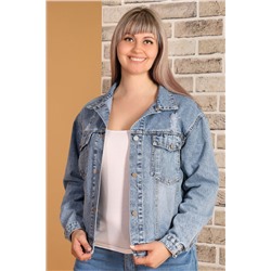 Куртка джинсовая женская с надписью на спине