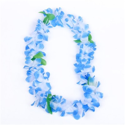 Ожерелье гавайское «Сказка», цвета голубой
