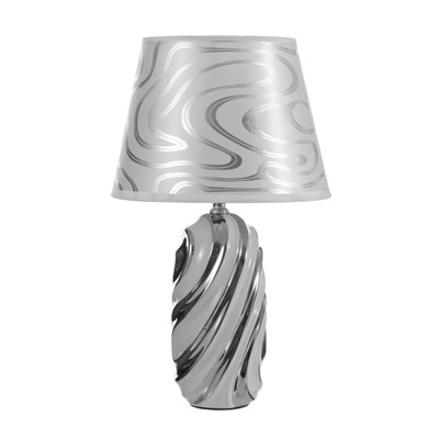 Настольная лампа "Доминика" Е14 40Вт белая серебро 22,5х22,5х40см