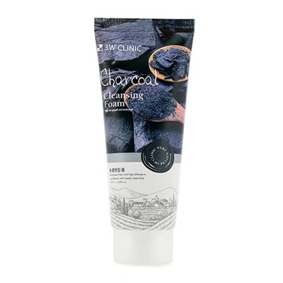 3W Clinic Charcoal Foam Cleansing Пенка для лица с древесным углём