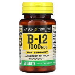 Mason Natural Витамин B-12, 1000 мкг, 60 таблеток