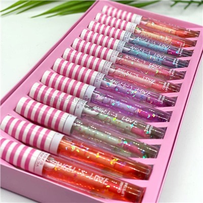 Блески для губ Victorias Season LOVE Lip Gloss, 12 штук