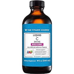 The Vitamin Shoppe Liquid Vitamin C 300MG, Antioxidant That Supports Immune and Cardiovascular Health (8 Fluid Ounces Liquid)