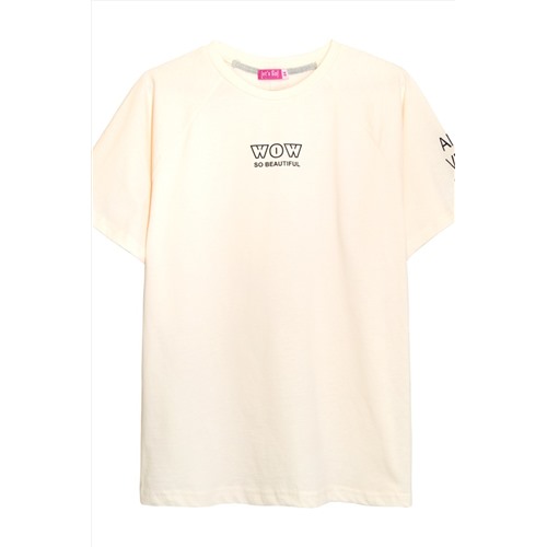 Женская футболка 53223 Цвет/размер молочный/54