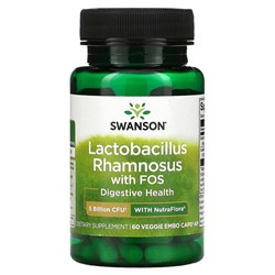 Swanson Lactobacillus Rhamnosus с FOS - 5 миллиардов КОЕ - 60 растительных капсул - Swanson