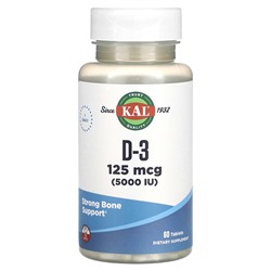 KAL D-3, 125 мкг (5000 МЕ), 60 таблеток