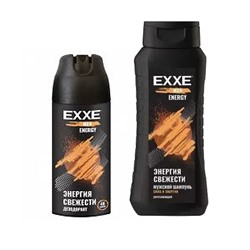 Набор мужской EXXE Шампунь + Дезодорант, Энергия и свежесть