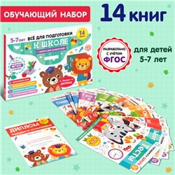 Книги обучающие набор в папке «Готовимся к школе», 14 шт.