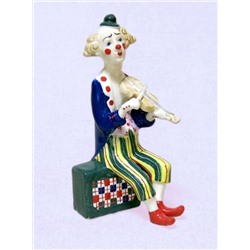 Клоун на чемодане со скрипкой, Ф