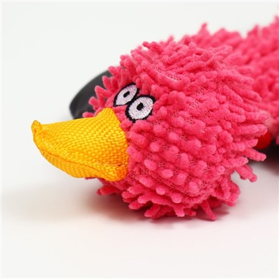 Игрушка текстильная "Косматая утка" , 32 х 19 см, фиолетовая