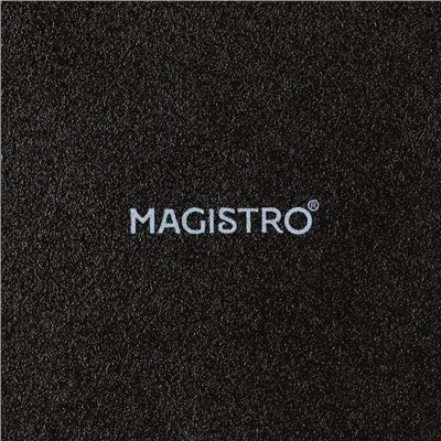 Набор тарелок фарфоровых Magistro Carbon, 21×18,5 см, 2 шт, цвет чёрный