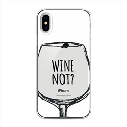 Силиконовый чехол Wine not white на iPhone X (10)