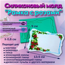 Молд силиконовый Рамка с розами