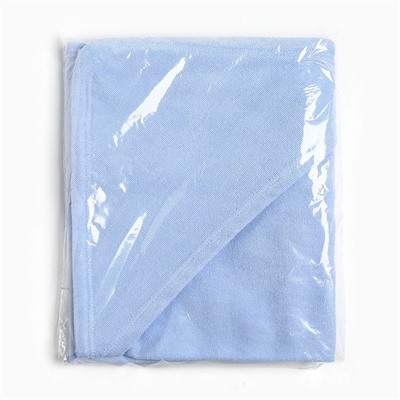Полотенце-уголок махровый "Крошка Я" 85х85 см, цвет нежно-голубой, 100% хлопок, 320 г/м2