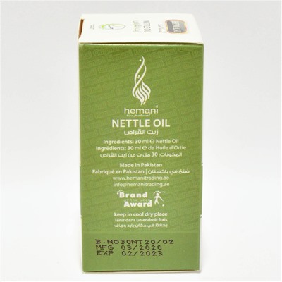 Масло Крапивы | Nettle Oil (Hemani) 30 мл