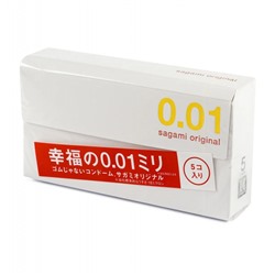 Sagami original 0.01, полиуретановые, 5 шт.