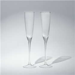 Набор бокалов для шампанского White wine glass set, стеклянный, 130 мл, 2 шт