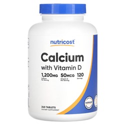 Nutricost Кальций с витамином D, 240 таблеток