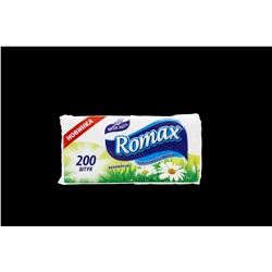 Romax Салфетки бумажные белые 200шт