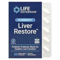 Life Extension FLORASSIST Восстановление печени, 60 вегетарианских капсул