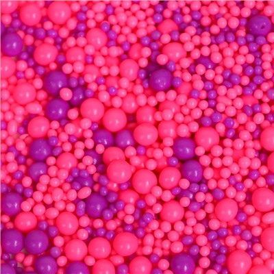 Посыпка кондитерская с эффектом неона в цветной глазури "Розовый, ультрафиолет", 50 г