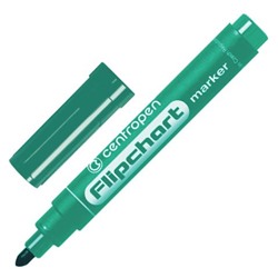 Маркер для флипчартов Centropen "8550" зеленый, пулевидный, 2,5мм 8550