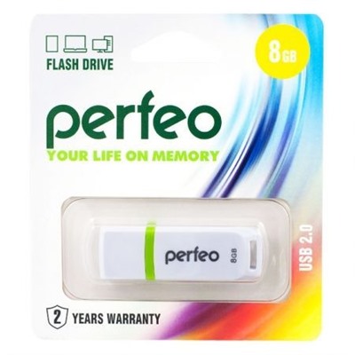 8Gb Perfeo C11 White USB 2.0 (PF-C11W008)