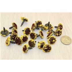 Серединки для цветов (желто-коричневый), d-1.3см, упак. 50гр (прибл.170шт)