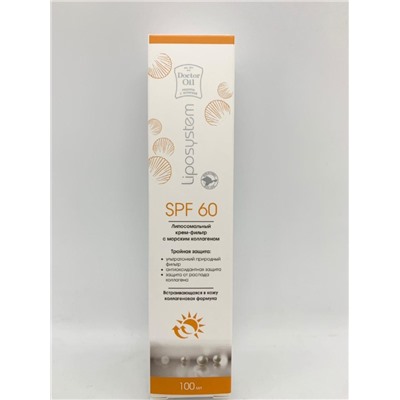 Крем-фильтр солнцезащитный liposystem SPF 60, 100мл