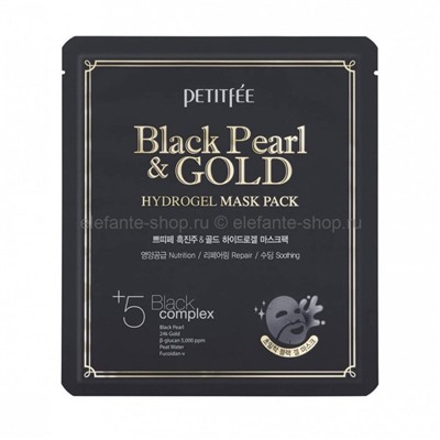 Маски Petitfee Black and Gold Hydrogel Mask Pack, 5 шт (106)