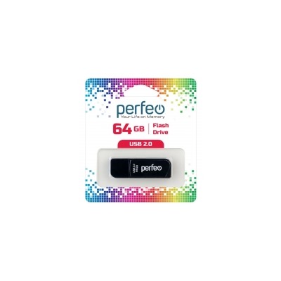 64Gb Perfeo C10 Black USB 2.0 (PF-C10B064)