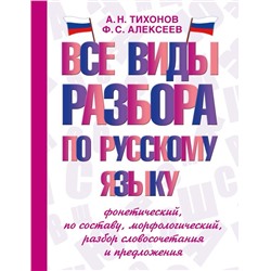 Все виды разбора по русскому языку: фонетический, по составу, морфологический, разбор словосочетания и предложения