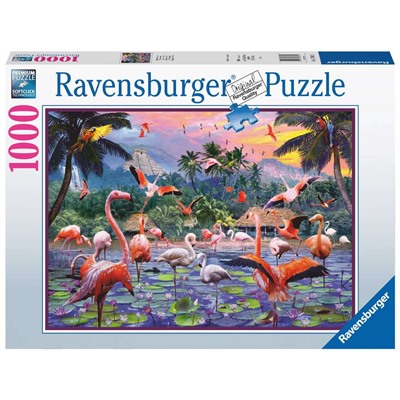 Ravensburger. Пазл карт. 1000 арт.17082 "Розовые фламинго"